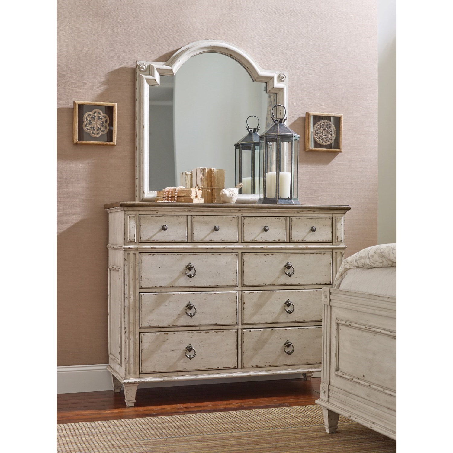 Bureau with best sale mirror
